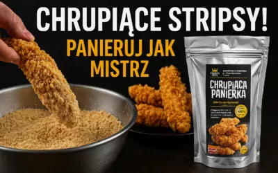Panierowanie strpisów z kurczaka gotową Chrupiącą Panierką od Chicken King
